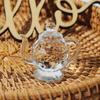 Clear Crystal Teapot Figurine Teapot shape Glass Teapot Teapot Sculpture  Ornament  Wedding Gift