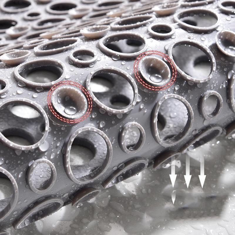 Коврик для ванной комнаты с противоскользящим покрытием, коврик для пола в ванной, коврик для душа, коврик для пола в бытовую комнату, противоскользящий, с присоской для слива унитаза 38-88 см