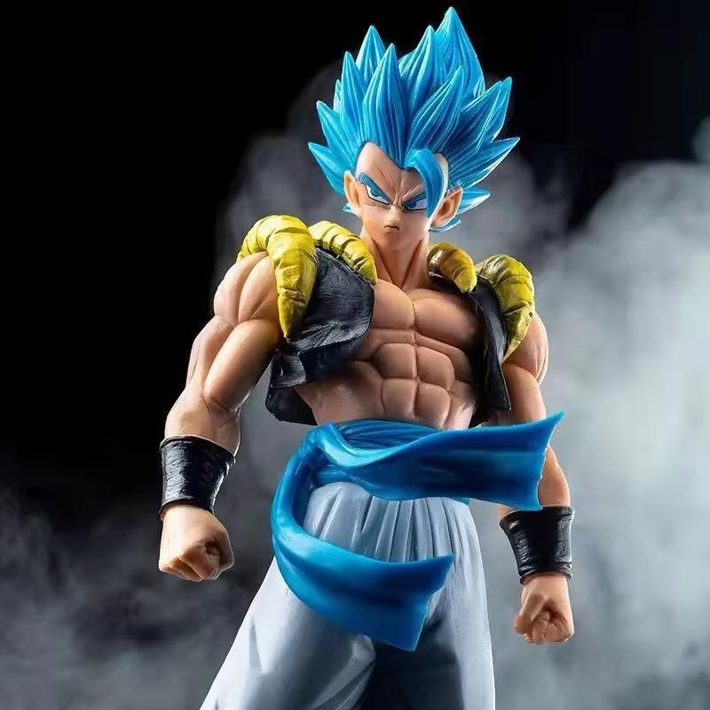 Новая 31 см Аниме Dragon Ball Z Супер Сайян Синий Гогета ПВХ Фигурка Действия Модель Игрушки Украшение для Рабочего Стола Подарок на День Рождения Ребенку