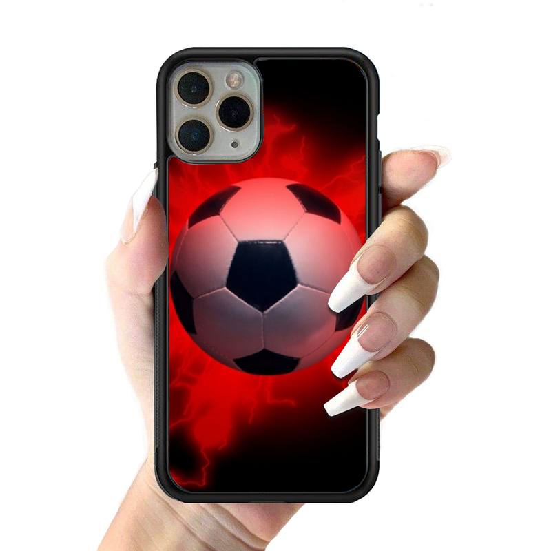 Чехол для телефона «Футбол» Силиконовый чехол из ПК + ТПУ для iPhone 11 12 13 Pro Max 8 7 6 Plus X SE XR Hard Fundas