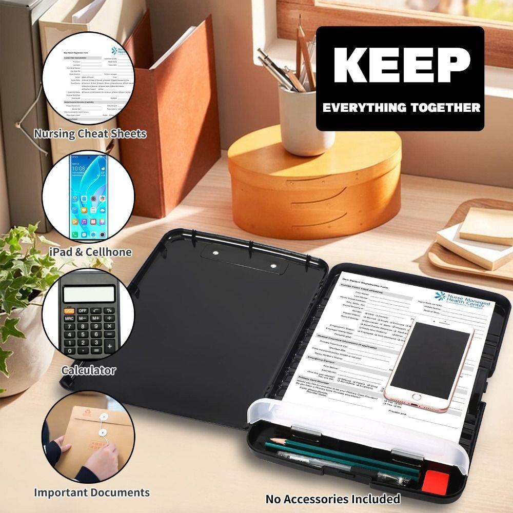 Large Capacity A4 Binder Clipboards with Pen Holder File Organizer for School Office Supplies