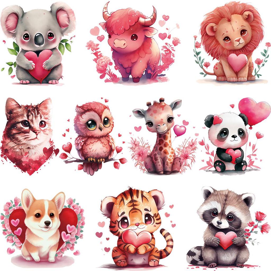 Cute Animal Iron On Patches For Clothing A-Level Washable Thermal Press Diy Vinyl Hoodies Tops Patches For Backpack