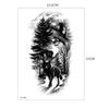 Водостойкая временная татуировка-наклейка Тигр Лев с животным узором на половину руки большой размер переноса воды боди-арт поддельные татуировки для мужчин и женщин