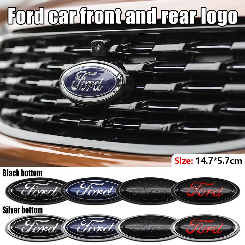 14.7x5.8cm 3D ABS Front Grille Trunk Badge Emblem Replacement For Ford Focus Ranger Mustang Mondeo Kuga Fiesta Tuning Accessory