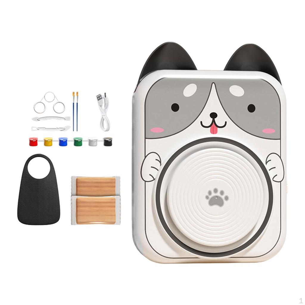 Детский гончарный круг DIY Clay Maker Modeling Painting Kit Sculpting Tools for Home