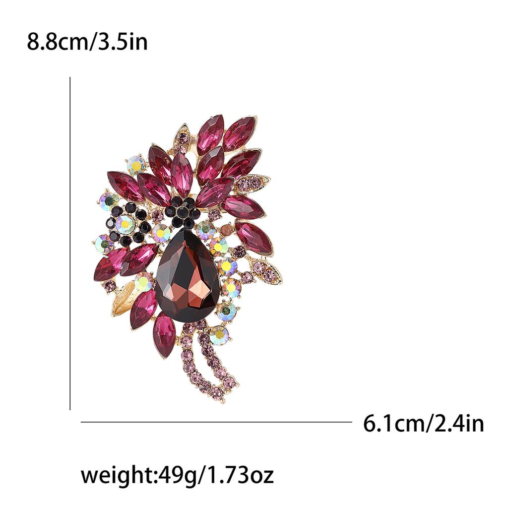 Африканский сплав горный хрусталь большая стеклянная брошь высокого класса изысканный женский шаль костюм пальто корсаж ювелирные изделия