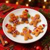 6 Pcs Gingerbread Man Ornaments Fabric Gingerbread Figurine Christmas Tree Decorations for Holiday Home