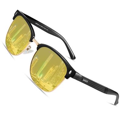 Солнцезащитные очки для ночного вождения Drive Polarized Lens Yellow Sports Night Driving Glasses Night Driving Night Driving Sunglasses SO8989C1 Men's