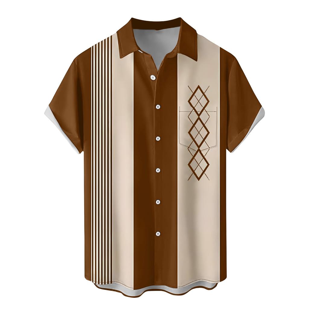 Мужские гавайские рубашки с короткими рукавами и пуговицами с принтом. Мужские повседневные модные рубашки с короткими рукавами.