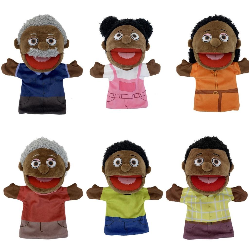 Cartoon Black Half Body Hand Puppet For Interactive Storytelling