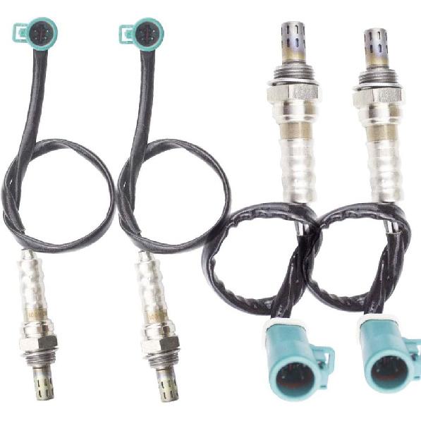 4PCS Oxygen O2 Sensor 1 & 2 For Ford Mustang 1999 2000 2001 2002 2003 2004 2005 2006 2007 2008 2009 2010 3.8L/3.9L/4.0L/4.6L/5.4L Upstream +