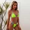 Sexy Two-piece Solid Color Bikini Split Swimsuit Terry Cloth Swimsuit Women