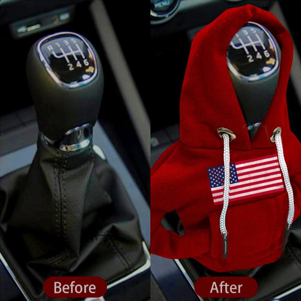 Car Gear Lever Cover Hoodie Car Gear Lever Hood Lining Gear Lever Handle Set Accessories