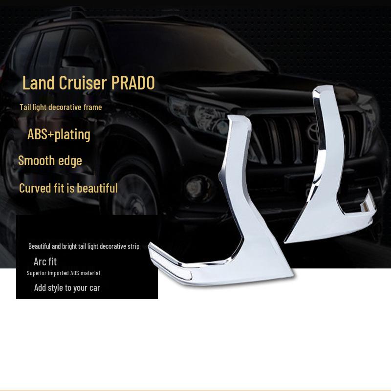 Совместим с 18 моделями Toyota Prado Land Cruiser: Хромированная крышка заднего фонаря и задней фары.