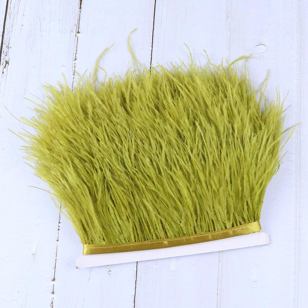 10 Meters Fluffy Colored Ostrich Feather Trim Ribbon 8-10Cm Natural Plumes Sewing Trimmings For Dress Clothing Decoration Crafts