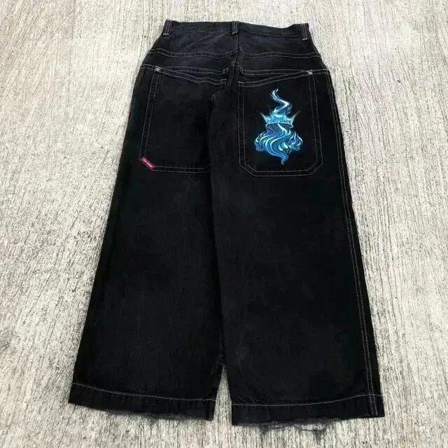 Джинсы JNCO Винтажные Хип-хоп Свободные Джинсы Мужские Готические С Высокой Талией Широкие Штаны Уличная Одежда