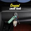 2Pcs Crystal Decoration Car Emblem Self Adhesive Mini Storage Hooks For Mitsubishi L200 Pajero Eclipse Cross Xpander Outlander