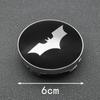 4pcs 56mm+60mm Car Styling Bat Logo Badge Car Wheel Center Hub Cap Rim Cover Emblem Stickers Decorative Decal Auto Accessories