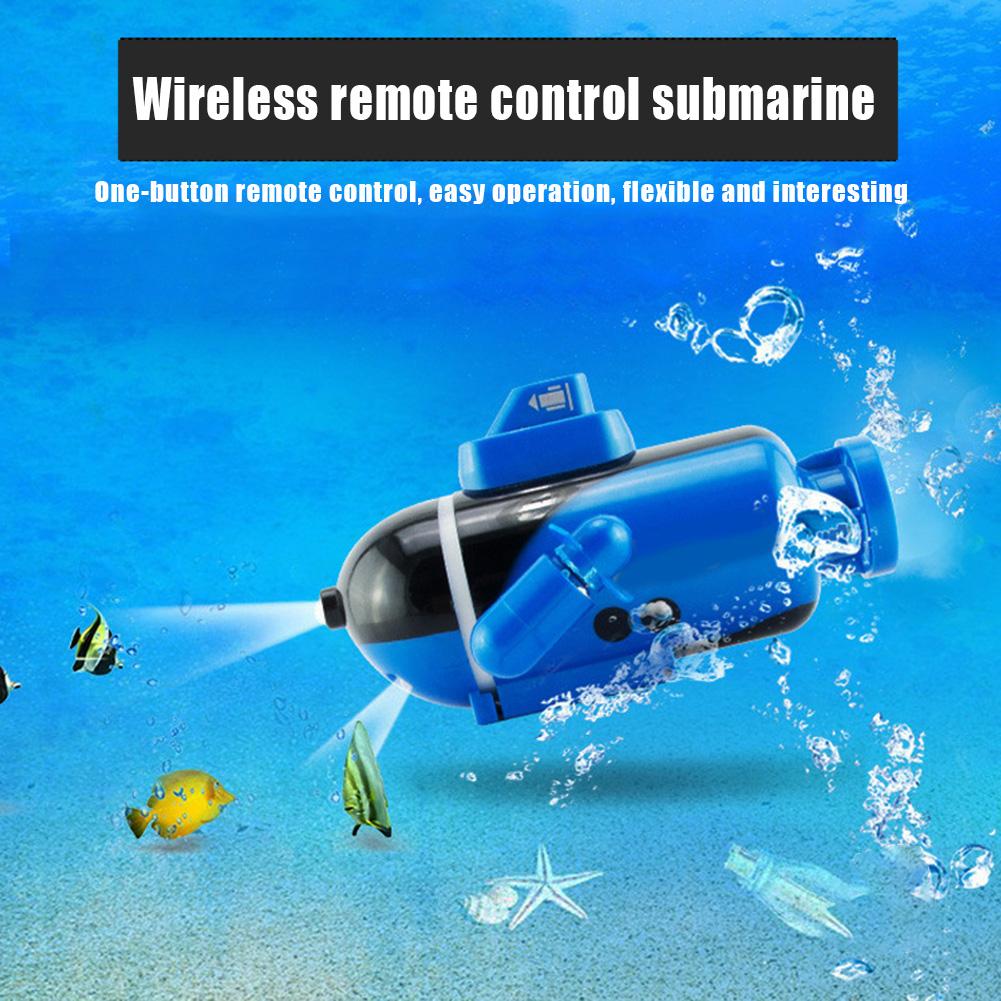 Remote Control Boat Mini Multifunctional Durable RC Boat Electric Ship Toy Glowing Submarine Model for Fish Tanks