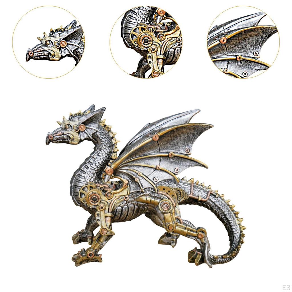 Механическая статуэтка панка, коллекционные украшения для животных, современная смоляная поделка в стиле стимпанк для входа