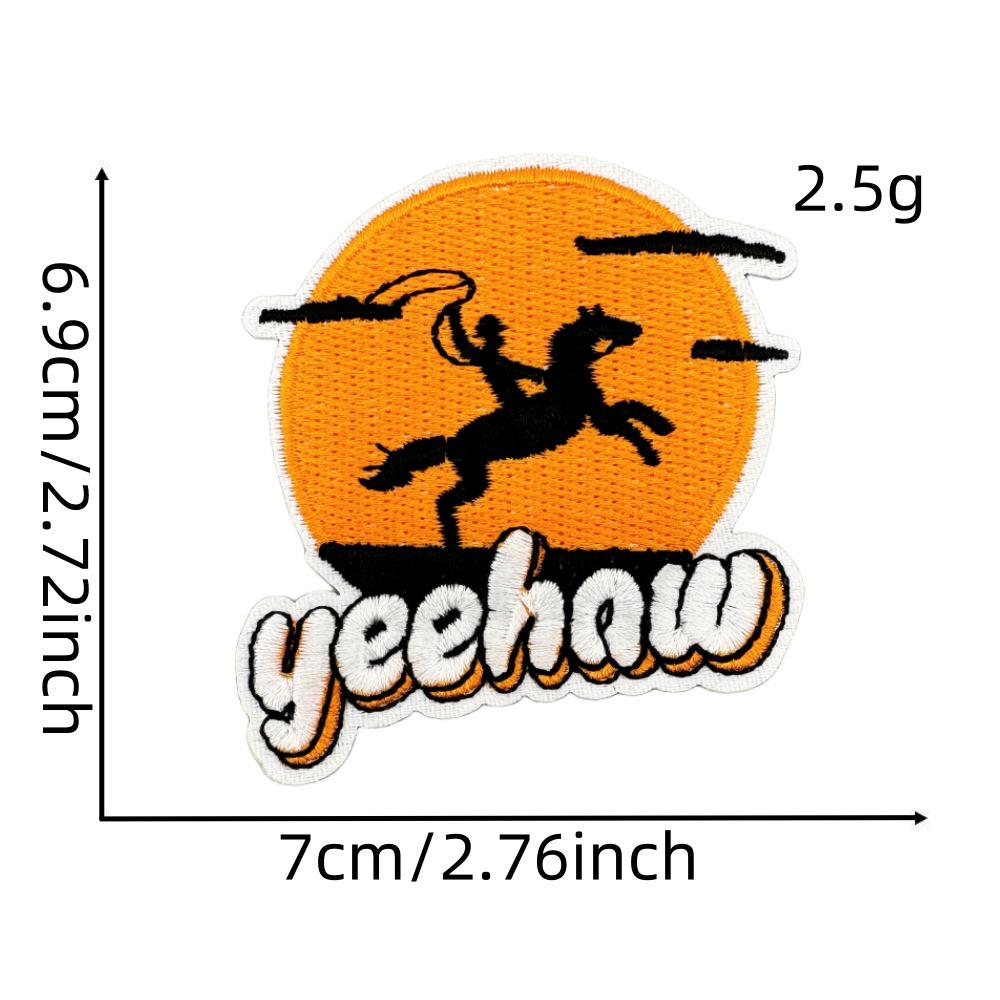 Нашивки для вышивки на джинсовой ткани с изображением мультяшного мальчика в стиле вестерн для курток и декора одежды