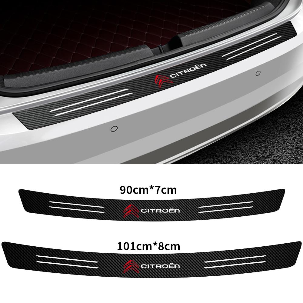 GEFR3 Auto Carbon Fiber Decals Car Rear Trunk Guard Stickers For Citroen Celysee C6 C3 C5 C1 C2 C4 Aircross Picasso Cactus Saxo Grand