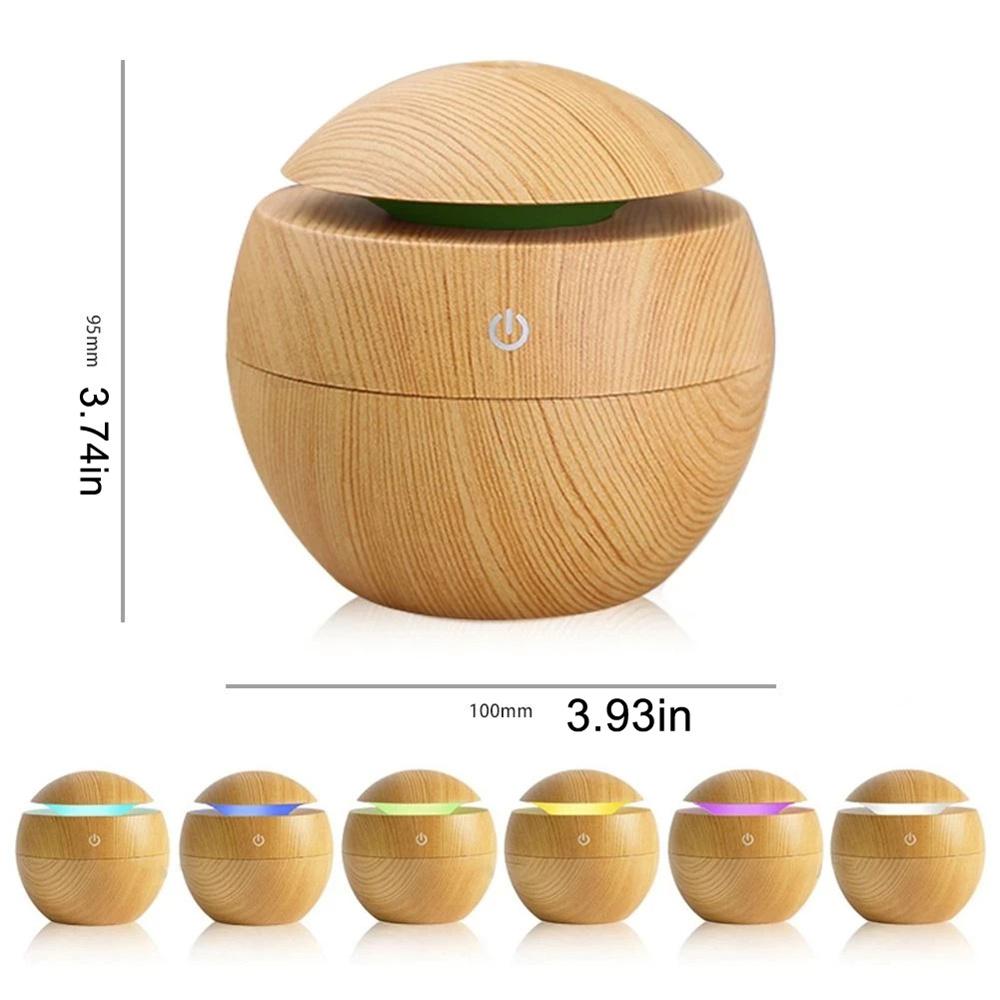 1PC Humidifier Electric Air Aroma Diffuser Wood Ultrasonic Air Humidifier Essential Oil Aromatherapy Cool Mist Maker for Bedroom