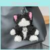 Cute Cartoon Devon Rex Cat Plush Keychain Delightful Gift For Cat Enthusiasts