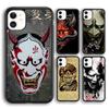 Krajews Японская маска демона Они Хання Чехол для телефона Cover Для iPhone 17 Air 16 15 14 plus 11 12 13 pro max Fundas