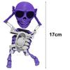 Funny Wind-up Dancing Skeleton Toy No Need Battery Kids Toddlers Desktop Mini 3D Print Shaking Skull Doll Spring Clockwork Toy