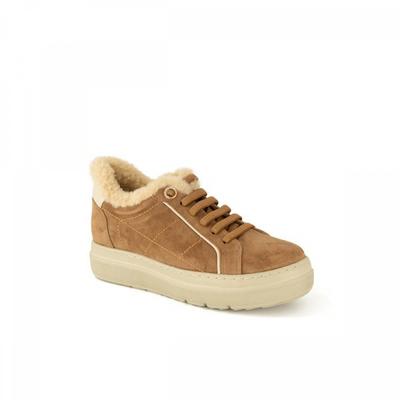 Women Casual Fur Sneakers Da34 5cm