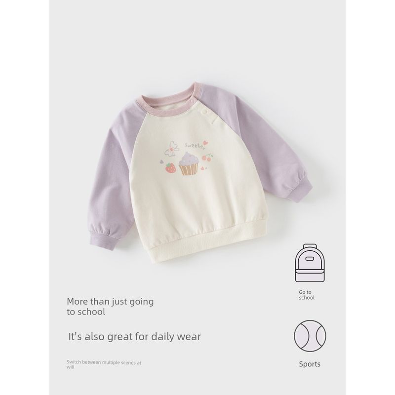 David Bella Girls' Sweatshirt 2026 New Spring Collection Children's Casual Pullover Stylish Top Children's Clothing