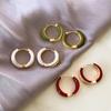 Чистый цвет, простые эмалированные масляные серьги-капли, женские ювелирные изделия, серьги-кольца с пряжкой для ушей, серьги в корейском стиле