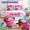 3pcs Custom Name Rainbow Ruby Bedding Set Duvet Cover Closure Includes 1 Duvet Cover & 2 Pillowcases for All Seasons Bedroom Decor