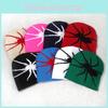 Knitted Fashion Hat With Spider Embroidery Design For Keeping Outdoors Warm