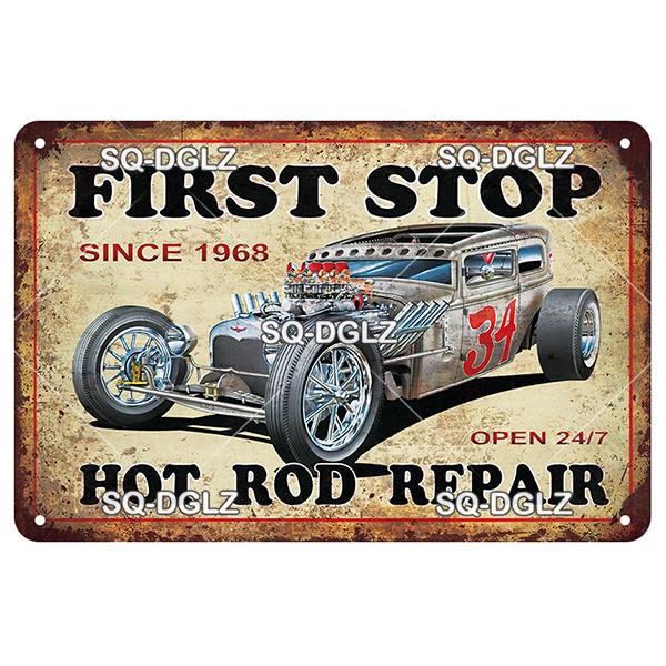 SQ-DGLZ винтажная металлическая вывеска, классические автомобили, жестяная вывеска, тарелка для гаража, магазина, домашний бар, дверь, Настенный декор, наклейка, украшение, табличка, постер