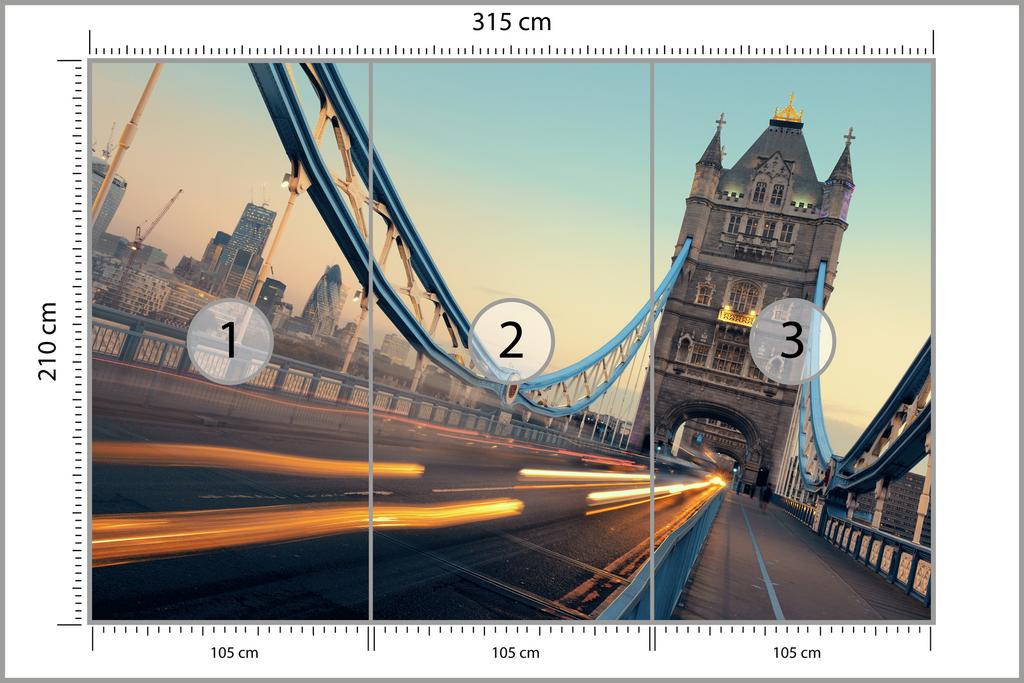 Photomural London Tower Bridge Non-Woven 315x210