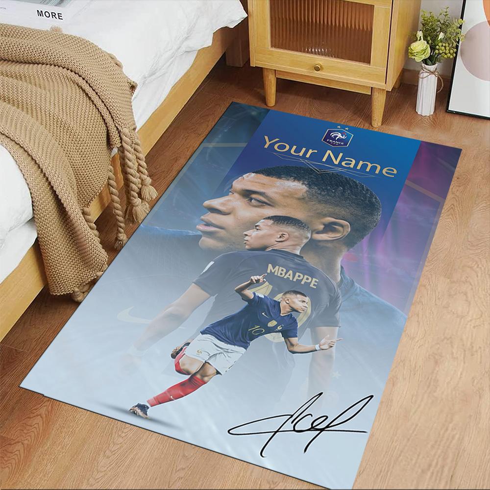 Mbappé Customizable Name Area Rug Suitable for Game Room Foyer Decorate room Dining Room Antislip Carpet Anime Office Decor