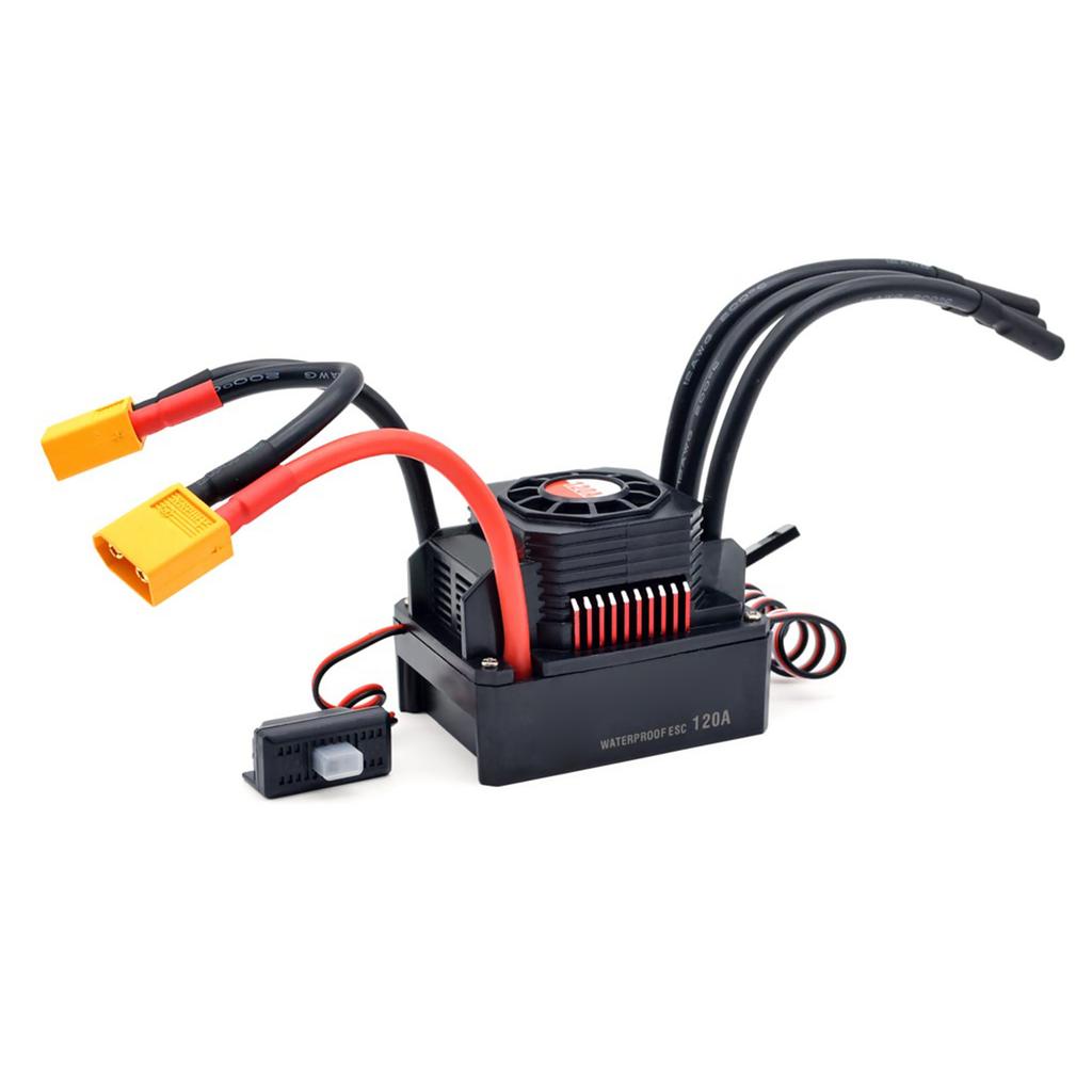 120A ESC с BEC XT60 Разъем 3 6S Lipo Водонепроницаемый Бесколлекторный ESC для 1 8 RC Автомобиля Внедорожного Гусеничного Автомобиля Электронный Контроллер Скорости