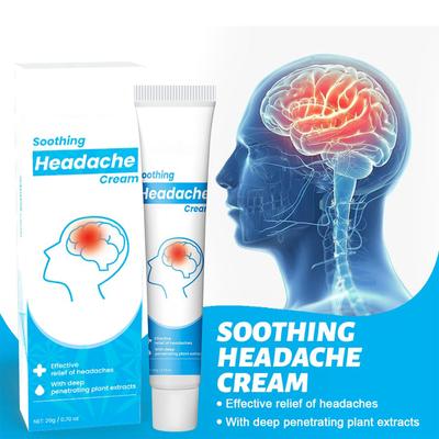 Крем от мигрени, крем от головной боли при невралгии, крем для пробуждения мозга, мигрень, травматическая боль, акупунктурный крем с мягкими ингредиентами.