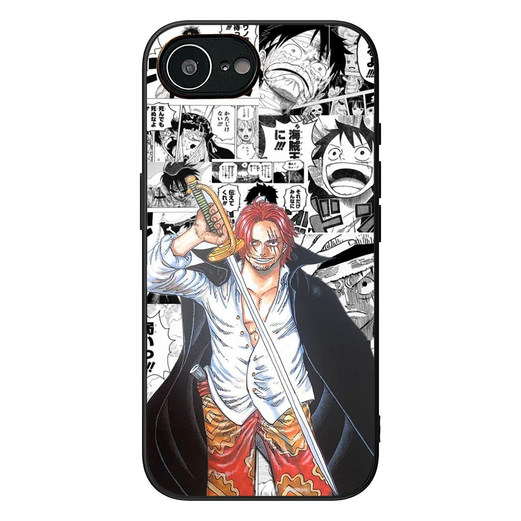 for Motorola Moto G04 G13 G14 G22 G23 G20 G32 G34 G35 G64 G82 G84 G53 G60 G72 E14 E15 E13 Case Red Hair Luffy One Piece Shanks