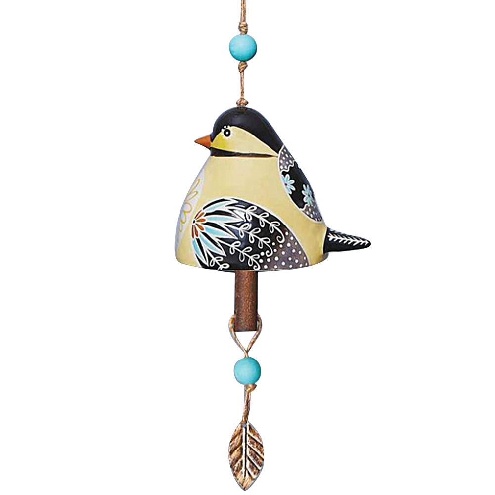 Cute Bird Bell Chimes Bird Bell Wind Chimes Hanging Rustic Wind Chime for Wall Window Door Garden Decoration Bird Pendant