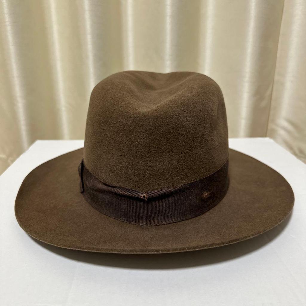 Б/у STETSON INDIANAJONES Аутентичная фетровая шляпа Размер 58 Японская лимитированная серия