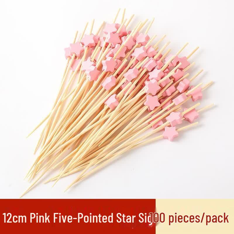 Oeny Kids Disposable Bamboo Fruit Skewers