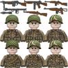6 шт.  Солдат Военный Мини Фигурка Модели Военных Действий Второй Мировой Войны Игрушки для Детей Строительные Блоки Подарок