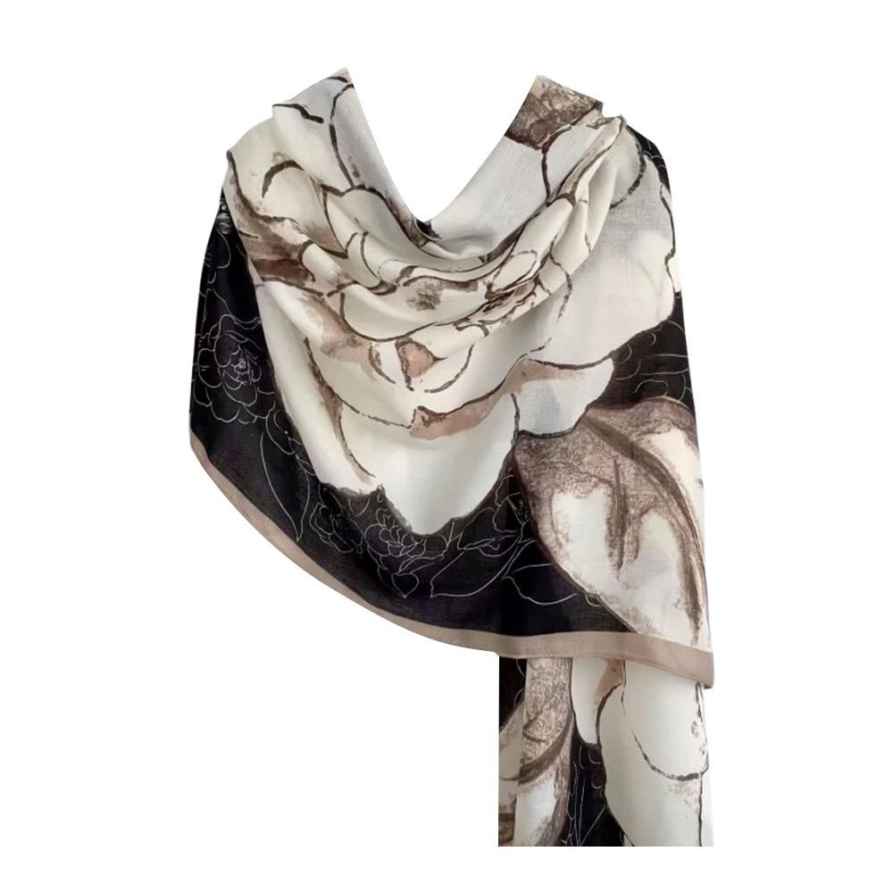 Тонкий шелковый шарф-шаль Модный шейный платок Бандана Пляжная дорожная накидка для вечерней свадебной вечеринки