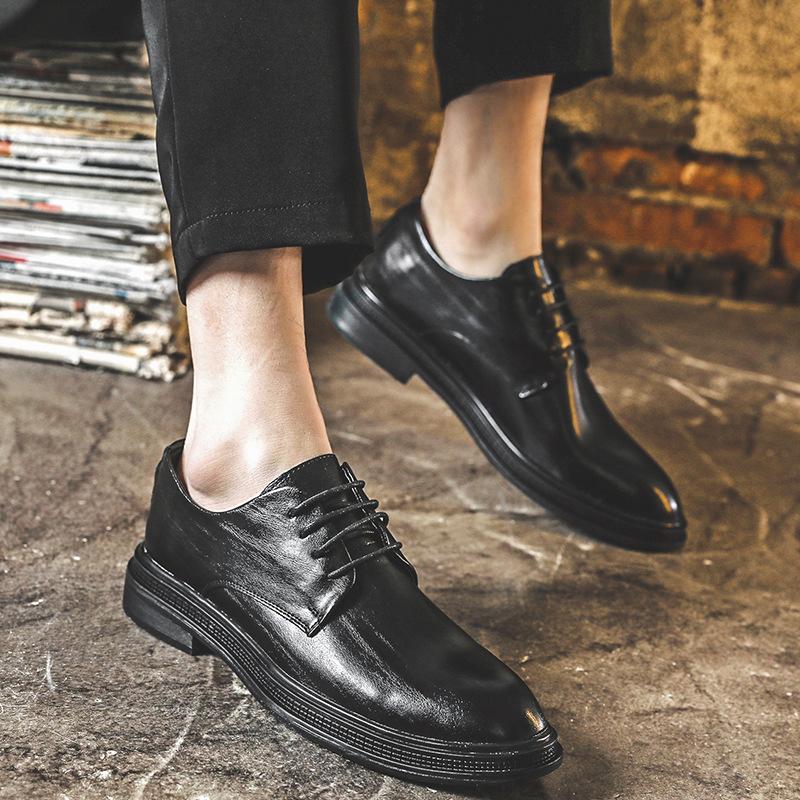 Мужские кожаные туфли очень большого размера 45 Мужские деловые туфли для жениха на свадьбу 46 Мужские весенние туфли 2304-J
