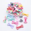 40Pcs 30*15mm Grosgrain Ribbon Bow Tie Appliques Scrapbooking DIY Sewing On Patches Home Decoration Accessories Ornament Supplies