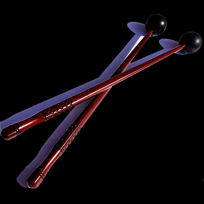 Ethereal Percussion Mallets: Steel Tongue, Xylophone, Glockenspiel, Tuning Fork, and Handpan - Wooden Handle & Soft Rubber Head.