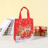 4Pcs Christmas Gift Bags Reusable Santa Claus Snowman Patterns Tote Bags for Festive Party Decoration
